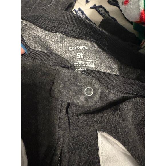 3 pairs of fleece winter Santa dogs penguin holiday pajamas pjs  5T - Picture 4 of 5